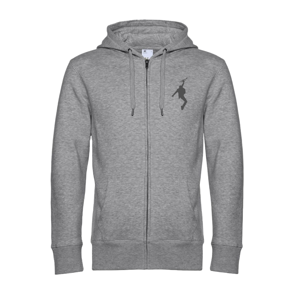 Grey Silhouette Zip Sweatshirt