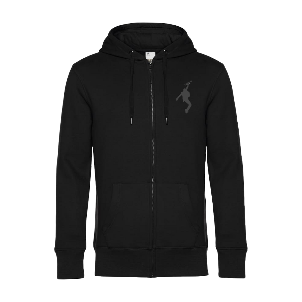 Sweat Zippé Silhouette Noir